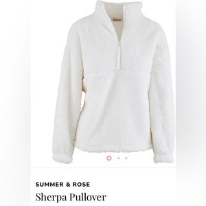 Brand New! Summer & Rose Sherpa Quarter-Zip Pullover